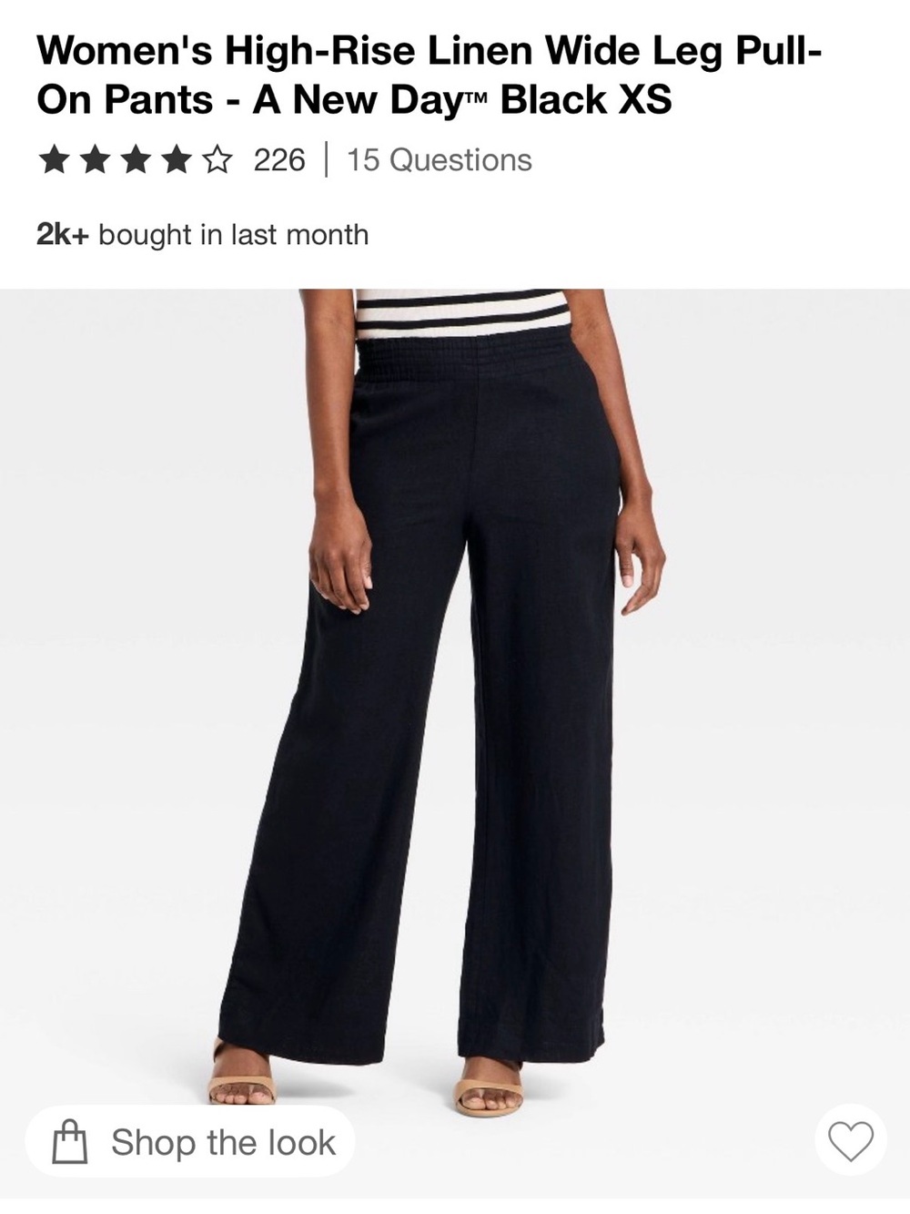 Target Women’s Linen wide leg pant